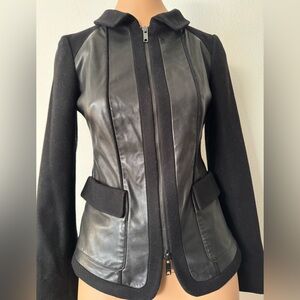 DKNY Donna Karan New York 100% Italian Lamb Sin Leather Jacket Size P